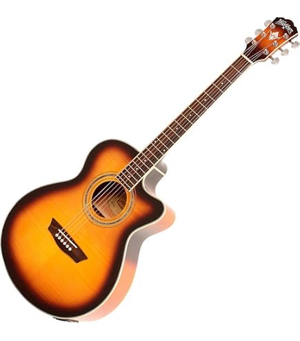 Amazon.com: Washburn EA12B-A Festive Series Mini Jumbo Cutaway